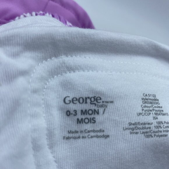 George Baby Infant Girls Rashguard Set UPF 50 Shirt Swim Diaper Bucket Hat 0-3 M - Picture 11 of 13